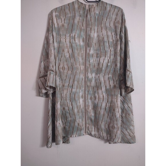 Catherines Wrap Shawl Kimono Jacket Blazer Olive Size 1X 18/20W Boho - Picture 6 of 6